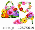 花のファッション小物　白背景 12375619