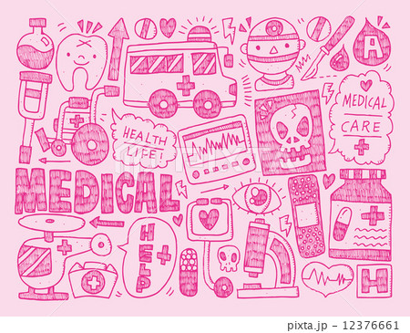 doodle medical background 12376661