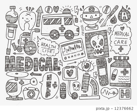 doodle medical background 12376662