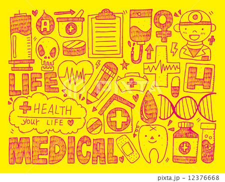 doodle medical background 12376668
