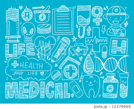 doodle medical background 12376669