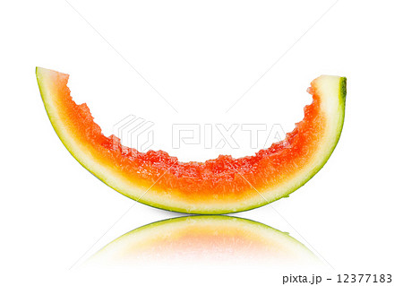 Pieces of nibbled fresh Watermelon 12377183