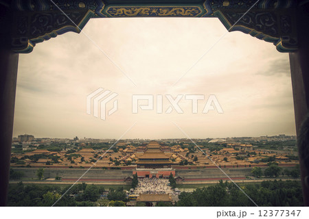 Panoramic view of the Forbidden City in Beijing, the Forbidden City. 12377347