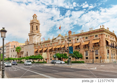 Cityscape historical places  of Valencia - city in Spain. 12377470