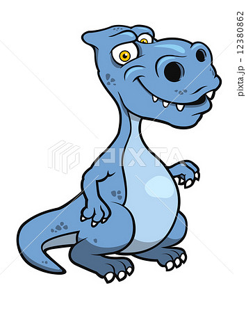 Cute blue cartoon dinosaur Cute blue cartoon dinosaur 12380862