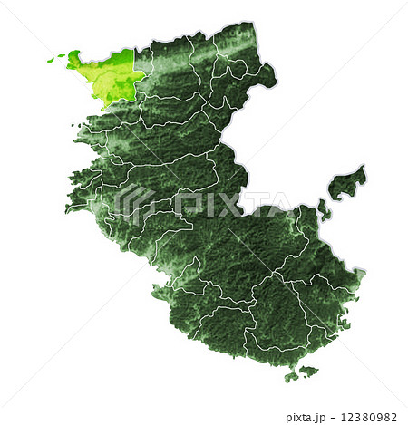 和歌山県と和歌山市地図のイラスト素材