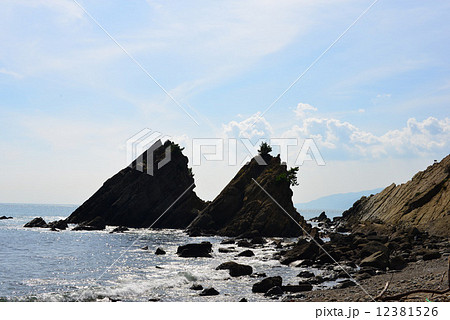 友ヶ島／斜めの岩盤 12381526