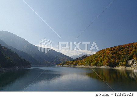 紅葉の黒部ダム(立山黒部アルペンルート) 紅葉の黒部ダム(立山黒部アルペンルート) 12381923