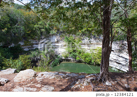 Yucatan, Mexico. Sacred cenote at Chichen Itza.. 12384121