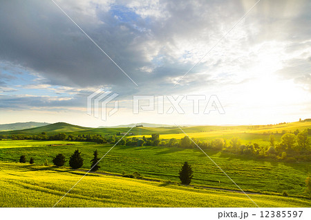 sunset Tuscany sunset Tuscany 12385597