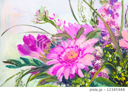 Flowers, oil painting on canvas Flowers, oil painting on canvas 12385988