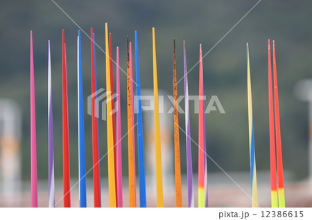 やり投げの槍の写真素材