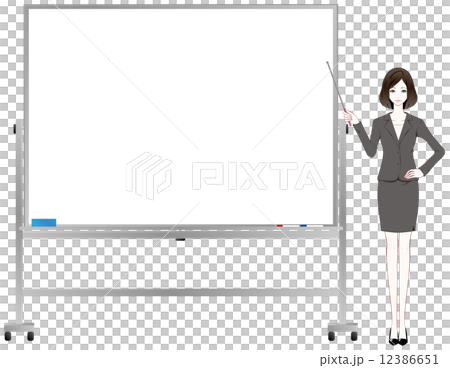 女性 会社員 ホワイトボード 女性 会社員 ホワイトボード 12386651