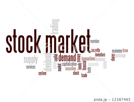 Stock market word cloud Stock market word cloud 12387465