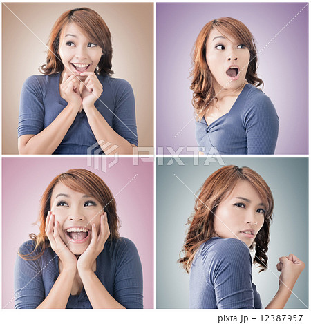 Asian woman face Asian woman face 12387957