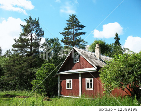 Wooden house in the woods Wooden house in the woods 12389198