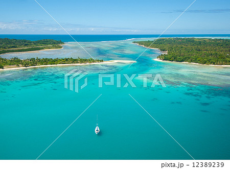 Aerial view of Sainte Marie island, Madagascar 12389239