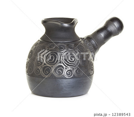 Ceramic, clay Cezve isolated on white white background Ceramic, clay Cezve isolated on white white background 12389543