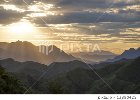 Sunset mountain scenery Sunset mountain scenery 12390425