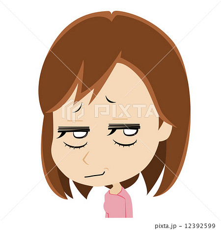 白い目で見る若い女性 12392599