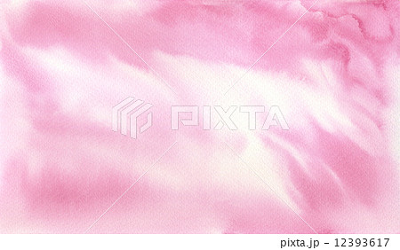 白とピンク色の手描き水彩背景テクスチャーのイラスト素材