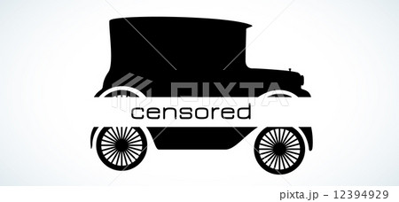 censored old car silhouette censored old car silhouette 12394929