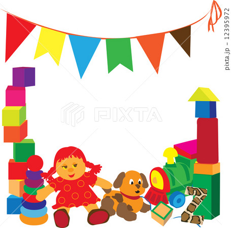 frame with toys frame with toys 12395972