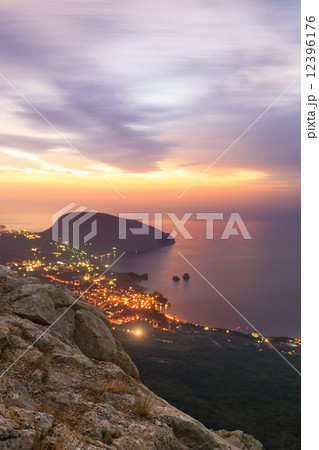 Ayuv Dag mountain and Hurzuf. Crimea, Ukraine Ayuv Dag mountain and Hurzuf. Crimea, Ukraine 12396176