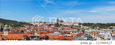 Panorama of Stare Mesto and St. Vitus Cathedral 12396417