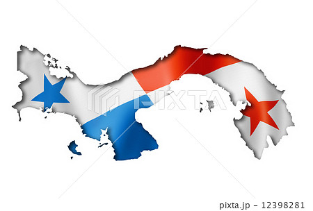 Panamanian flag map 12398281
