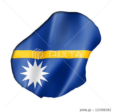 Nauru flag map 12398282
