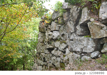 若桜鬼ヶ城　石垣 12398990