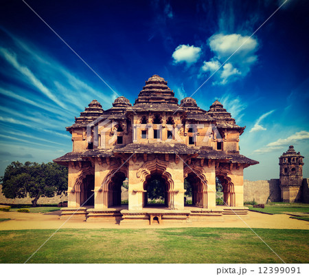 Lotus Mahal palace ruines in Hampi 12399091