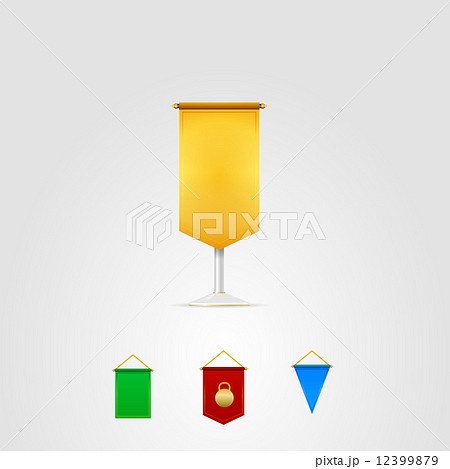 Vector illustration of colored pennants Vector illustration of colored pennants 12399879