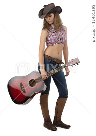 Photo of sexy woman with guitar 12401395