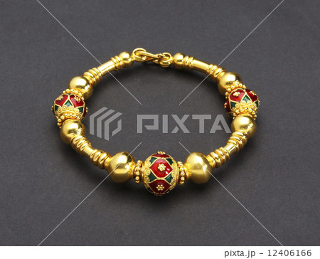 Enamel golden bracelet in Thai ancient style 12406166