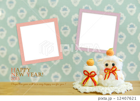 ひつじ年賀状（写真スペース付き） 12407621