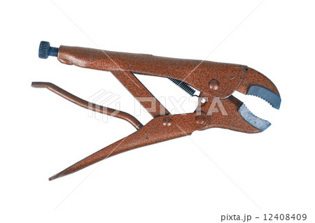 Brown stainless steel jaw locking pliers Brown stainless steel jaw locking pliers 12408409