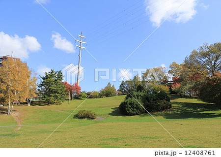 平岸高台公園 北海道 札幌 Htb 水曜どうでしょう 聖地 紅葉の写真素材
