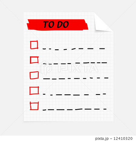 To Do List Notepadのイラスト素材