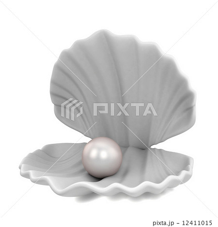 Pearl Inside Seashellのイラスト素材