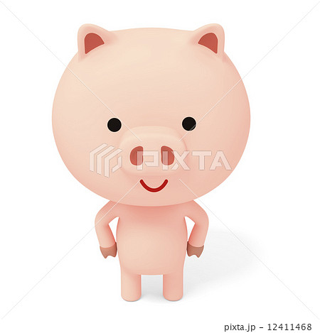 豚キャラクターのイラスト素材 12411468 Pixta