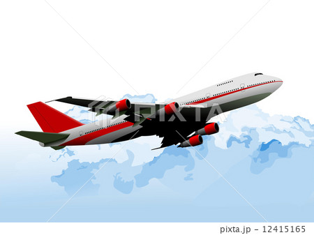 Airplane on the air. Vector illustration 12415165