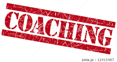 Coaching red square grunge textured stamp isolated on white Coaching red square grunge textured stamp isolated on white 12415467