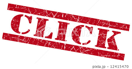 Click red square grunge textured stamp isolated on white Click red square grunge textured stamp isolated on white 12415470