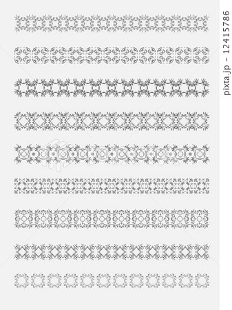 Collection of Ornamental Rule Lines in Different Design styles. 12415786
