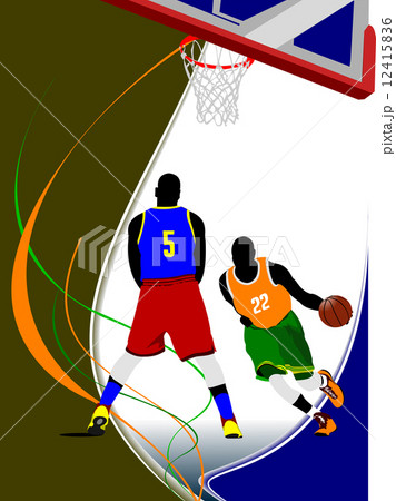 Basketball players. Vector illustration Basketball players. Vector illustration 12415836