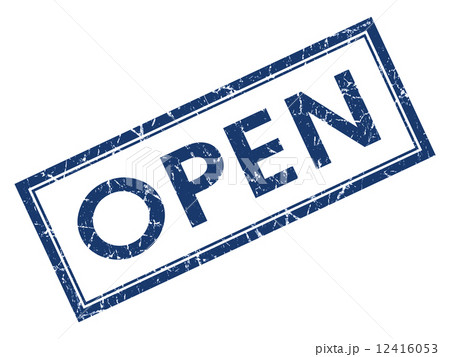 Open blue square grungy stamp isolated on white background Open blue square grungy stamp isolated on white background 12416053