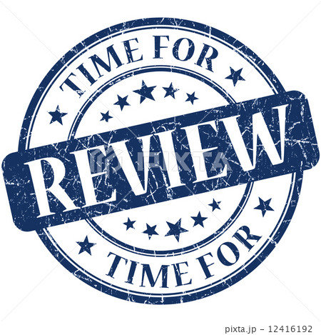 Time for review blue round grungy vintage isolated rubber stamp 12416192