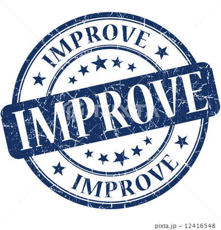 Improve blue round grungy vintage rubber stamp Improve blue round grungy vintage rubber stamp 12416548